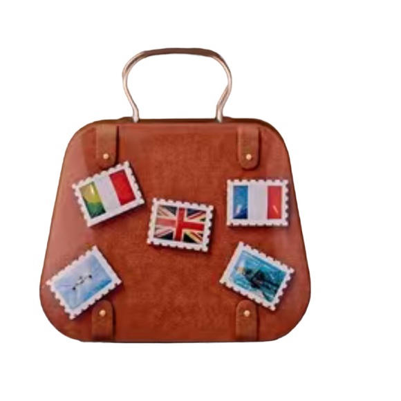 Mini Suitcase Metal Tin Keepsake Holder - Picture 2 of 4